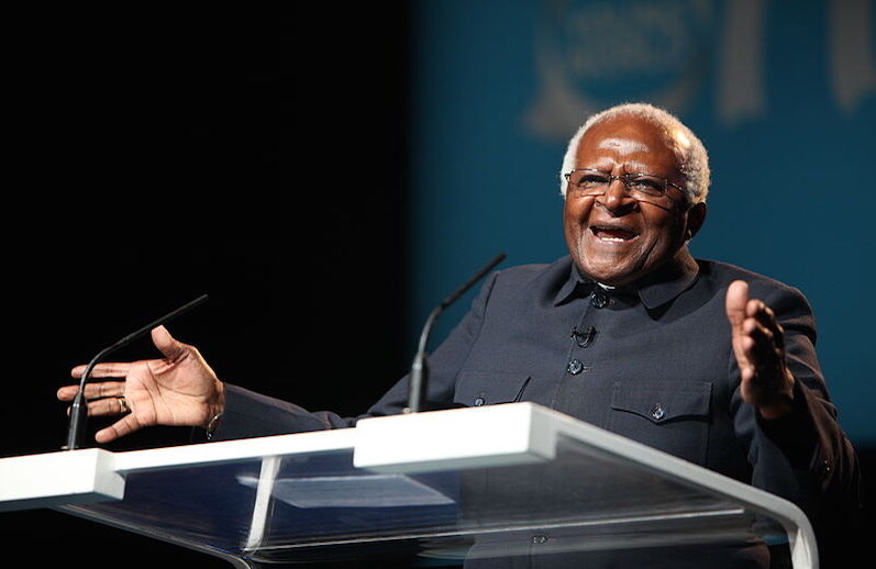 Desmond Tutu, 2011. CREDIT: Jmquez via <a href="https://en.wikipedia.org/wiki/File:Oyw_desmond.JPG">Wikipedia</a> (<a href="https://creativecommons.org/licenses/by-sa/3.0/">CC</a>)