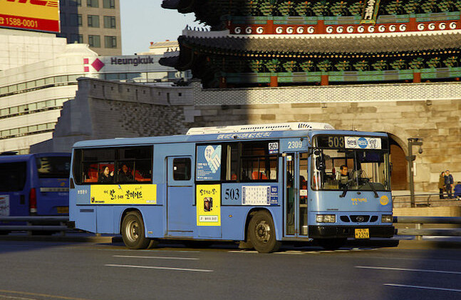 Seoul Bus 503. CREDIT: <a herf="https://www.flickr.com/photos/byeangel/16712964591/">byeangel</a> (<a href="https://creativecommons.org/licenses/by-sa/2.0/">CC</a>)