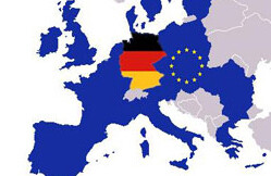 CREDIT: Johannes Ries, and NordNordWest (<a href="http://commons.wikimedia.org/wiki/File:Map_of_Europe_with_European_and_German_flag.png" target=_blank>CC</a>).