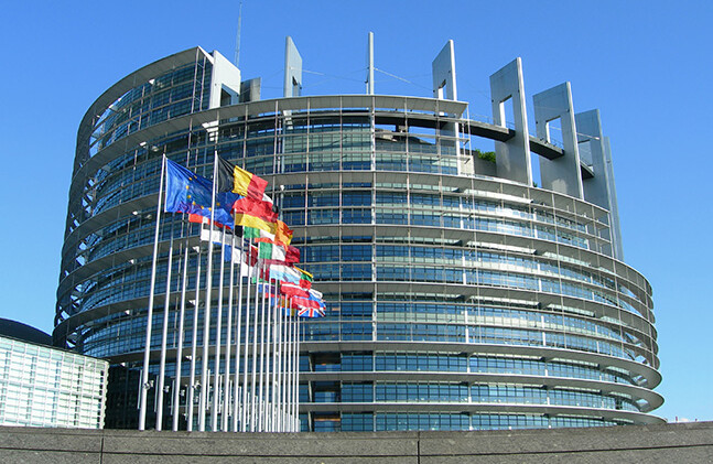 European Parliament building via <a href="http://www.shutterstock.com/pic-24309172/stock-photo-the-european-parliament-building-in-strasbourg-france.html?src=pp-photo-79068304-9s13cgQBBYQrksez2VpIIg-4"> Shutterstock </a>