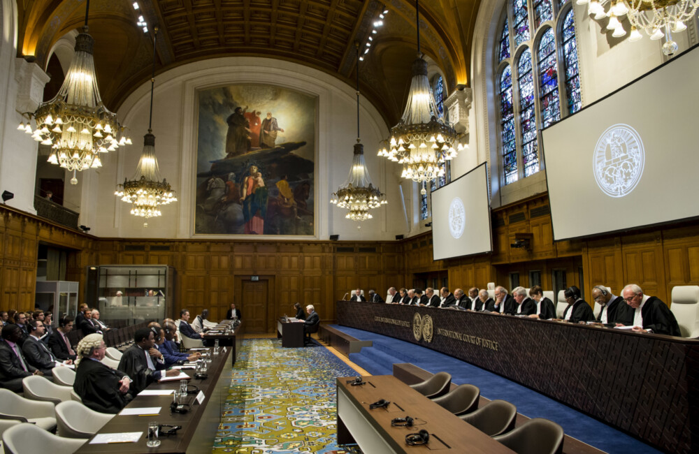 国际法院听证会。图片来源：联合国图片。