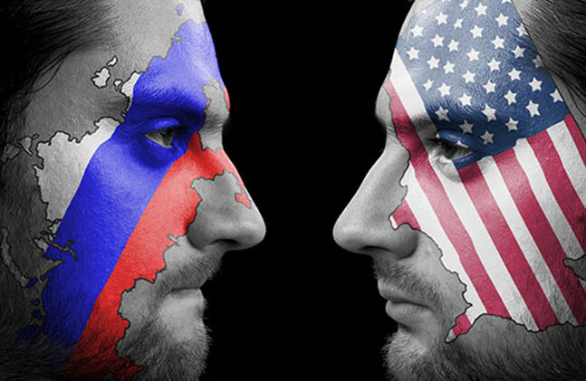 <a href="http://www.shutterstock.com/pic-86276347/stock-photo-russia-against-america.html">Russia against America</a> via Shutterstock