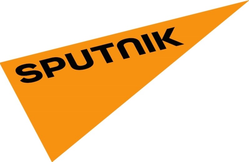 Logo of Sputnik multimedia news agency via <a href="https://commons.wikimedia.org/wiki/File:Sputnik_logo.svg">Wikimedia</a>.