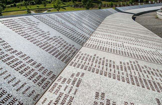 The Srebrenica Genocide Memorial. CREDIT: <a href="http://www.shutterstock.com/pic-156922007/stock-photo-potocari-bosnia-and-herzegovina-june-the-srebrenica-genocide-memorial-on-june-in.html" target="_blank">Shutterstock</a>