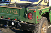 A biodiesel Hummer. "<a href="http://flickr.com/photos/jurvetson/139447357/">Swords to <br>ploughshares</a>" by Steve Jurvetson (<a href="http://creativecommons.org/licenses/by/2.0/deed.en">CC</a>).