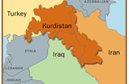 Mapa del Kurdistán