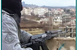 A member of the Free Syria Army, January 2012.<br>CREDIT: <a href="http://www.flickr.com/photos/syriafreedom/6731474915/" target=_blank">Freedom House</a>