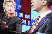 Democratic presidential debate televised <br>by CNN. Photo by <a href="http://flickr.com/photos/sea-turtle/2211794606/">sea turtle</a> (<a href="http://creativecommons.org/licenses/by-nc-nd/2.0/deed.en">CC</a>).