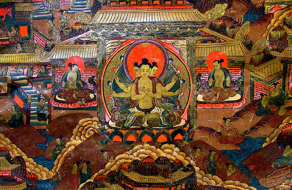 Tibetan painting is believed to incorporate Chinese traditions. CREDIT: <a href="http://flickr.com/photos/simeon_barkas/2353252311/">Akbar Simonse</a> (<a href="http://creativecommons.org/licenses/by-nc-nd/2.0/deed.en">CC</a>).