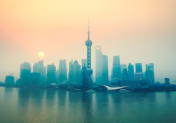 CREDIT: <a href="http://www.shutterstock.com/pic-123301510/stock-photo-shanghai-skyline-in-sunrise-china.html">Shanghai Skyline at Sunrise</a>  via Shutterstock