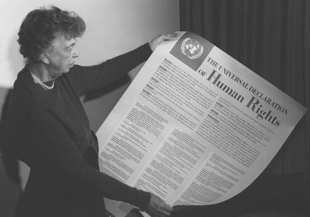 Eleanor Roosevelt and the Universal Declaration of Human Rights. <a href="https://catalog.archives.gov/id/6120927">National Archives</a>.