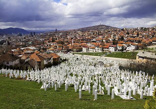 Sarajevo, Bosnia and Herzegovina via <a href="http://www.shutterstock.com/pic-134191220/stock-photo-sarajevo-bosnia-and-herzegovina.html">Shutterstock</a>