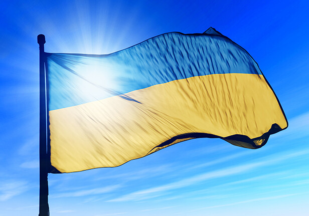 <a href="http://www.shutterstock.com/pic-157979030/stock-photo-ukraine-flag-waving-on-the-wind.html?src=iXvV-e5bPSLtxCyCHV4klA-1-0">Ukrainian flag</a> via Shutterstock