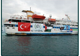 <a href="http://commons.wikimedia.org/wiki/File:Mavi_Marmara_side.jpg" target=_blank">MV Mavi Marmara, May 22, 2010</a> by Free Gaza Movement (CC)