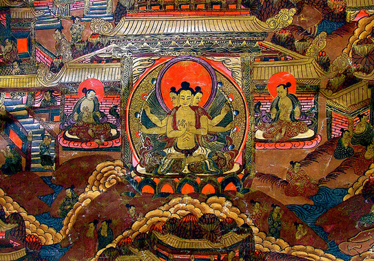 Tibetan painting is believed to incorporate Chinese traditions. CREDIT: <a href="http://flickr.com/photos/simeon_barkas/2353252311/">Akbar Simonse</a> (<a href="http://creativecommons.org/licenses/by-nc-nd/2.0/deed.en">CC</a>).