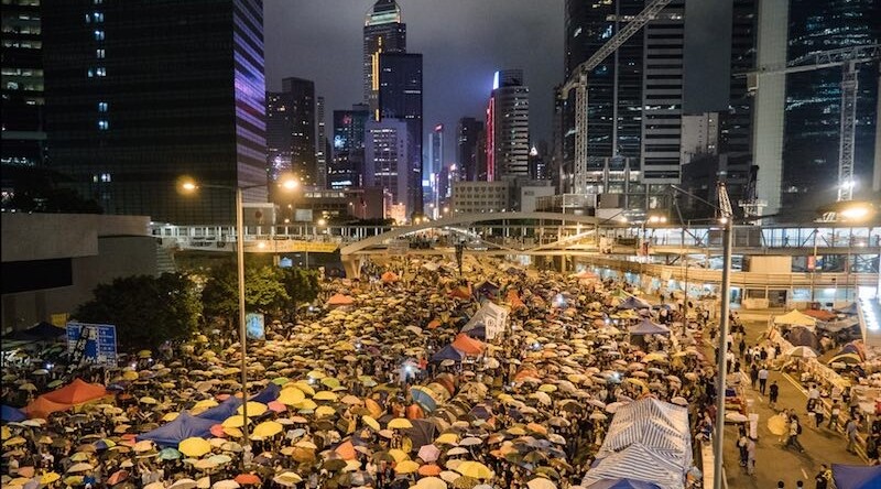 The 31st day of the Umbrella Revolution, Hong Kong, October 28, 2014. CREDIT: <A HREF="https://www.flickr.com/photos/studiokanu/15465630910">Studio Incendo</a> (<a href="https://creativecommons.org/licenses/by/2.0/">CC</a>)