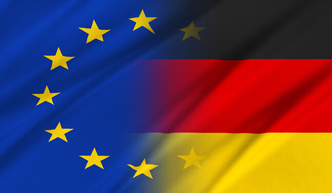 CREDIT: <a href="http://www.shutterstock.com/pic-275193017/stock-photo-european-union-and-germany-the-concept-of-relationship-between-eu-and-germany.html" target="_blank">Shutterstock</a>