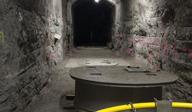 Pilot cave at the Onkalo spent nuclear fuel repository in Finland, the first such respository in the world. Photo via <a href="http://en.wikipedia.org/wiki/Onkalo_spent_nuclear_fuel_repository#mediaviewer/File:Onkalo_2.jpg">Wikipedia</a>