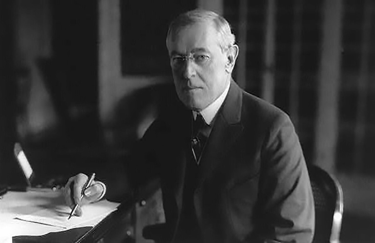 Woodrow Wilson, 1918. <a href="loc.gov/item/2002724021/">Library of Congress</a>