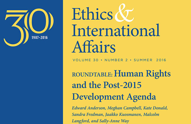 Ética y Asuntos Internacionales Número de verano de 2016