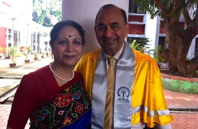 Krishen Mehta y su esposa Geeta.