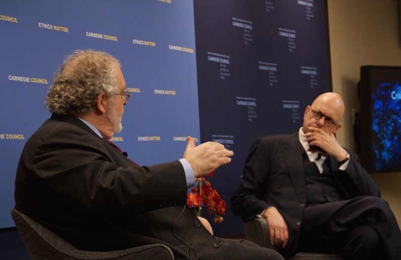 Walter Russell Mead and Leon Botstein. CREDIT: Amanda Ghanooni.