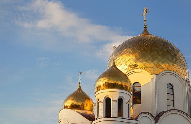 <a href="http://www.shutterstock.com/pic-113151847/stock-photo-golden-domes-and-crosses-orthodox-cathedral-odessa-ukraine.html">Golden domes and crosses, Orthodox Cathedral, Odessa, Ukraine.</a> via Shutterstock