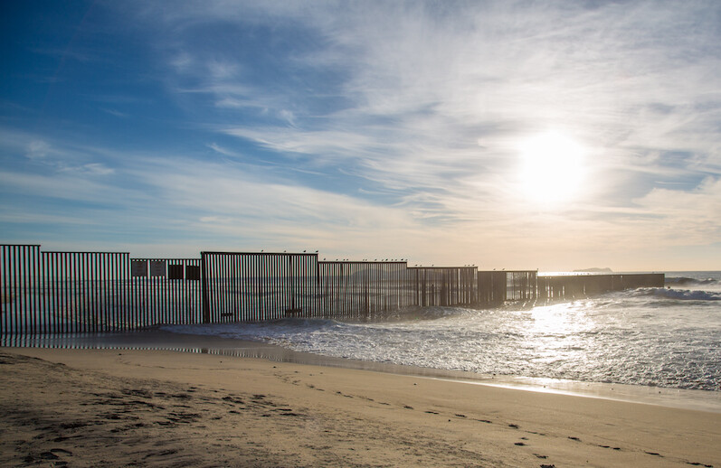 U.S./Mexico border at Border Field State Park/Imperial Beach, San Diego, California, 2014. CREDIT: <a href="https://www.flickr.com/photos/diversey/15999598736">Tony Webster</a> <a href="https://creativecommons.org/licenses/by/2.0/">(CC)</a>