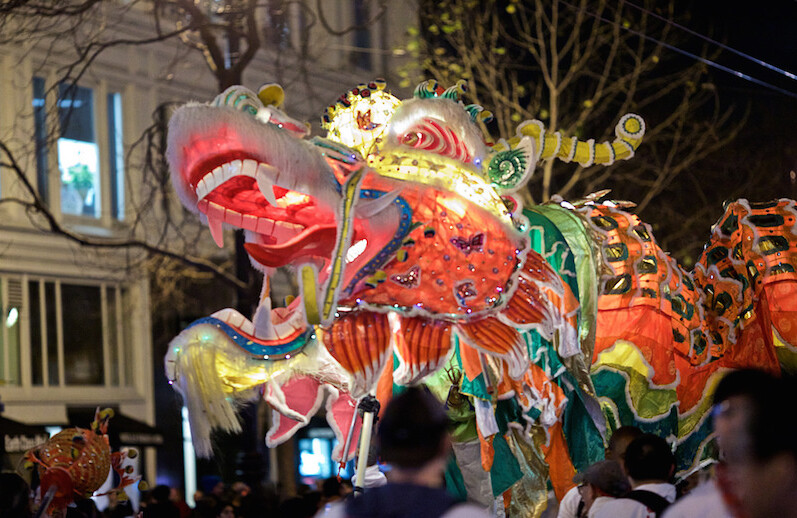 San Francisco Chinese New Year Parade, 2017. CREDIT: <a href="https://www.flickr.com/photos/34186459@N00/32752340391">--Mark--</a> <a href="https://creativecommons.org/licenses/by-nc-sa/2.0/">(CC)</a>