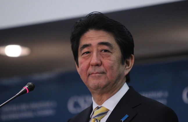 Japanese Prime Minister Shinzo Abe. CREDIT: <a href="https://www.flickr.com/photos/csis_er/8509604657">CSIS</a> <a href="https://creativecommons.org/licenses/by-nc-sa/2.0/">(CC)</a>