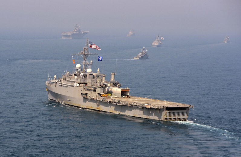 USS Denver and the Republic of Korea Navy in the East China Sea. CREDIT: <a href="https://www.flickr.com/photos/us-pacific-command/13472390513">U.S. Pacific Command</a> <a href="https://creativecommons.org/licenses/by-nc-nd/2.0/">(CC)</a>