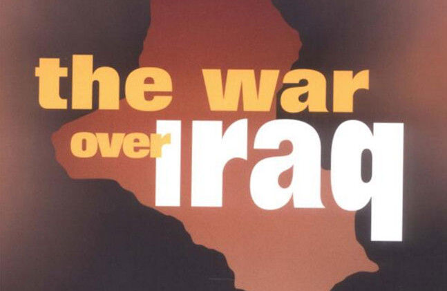 Detail from book cover: "The War Over Iraq" by William Kristol and Lawrence Kaplan