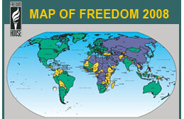 Mapa de la libertad 2008 de Freedom House
