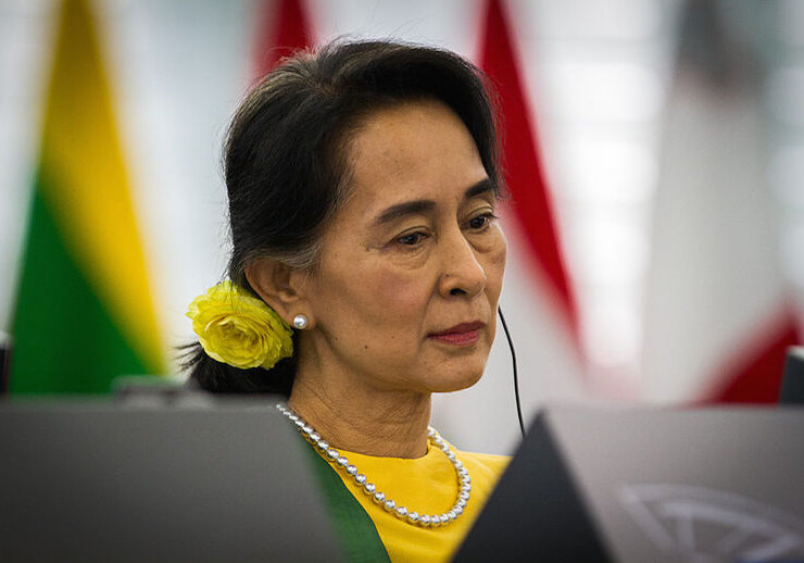 Aung San Suu Kyi, state counsellor of Myanmar. CREDIT: <a href="https://commons.wikimedia.org/wiki/File:Remise_du_Prix_Sakharov_%C3%A0_Aung_San_Suu_Kyi_Strasbourg_22_octobre_2013-08.jpg">Claude TRUONG-NGOC (CC)</a>