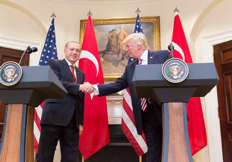 President Erdoğan & President Trump at the White House, May 2017. CREDIT: <a href="https://www.flickr.com/photos/148748355@N05/33875862824"> Shealah Craighead/Public Domain</a>