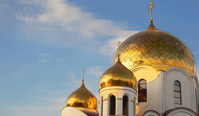 <a href="http://www.shutterstock.com/pic-113151847/stock-photo-golden-domes-and-crosses-orthodox-cathedral-odessa-ukraine.html">Golden domes and crosses, Orthodox Cathedral, Odessa, Ukraine.</a> via Shutterstock