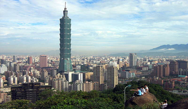 Taipei, Taiwan. CREDIT: <a href="https://commons.wikimedia.org/wiki/File:Taipei_101_from_afar.jpg">peellden (CC)</a>