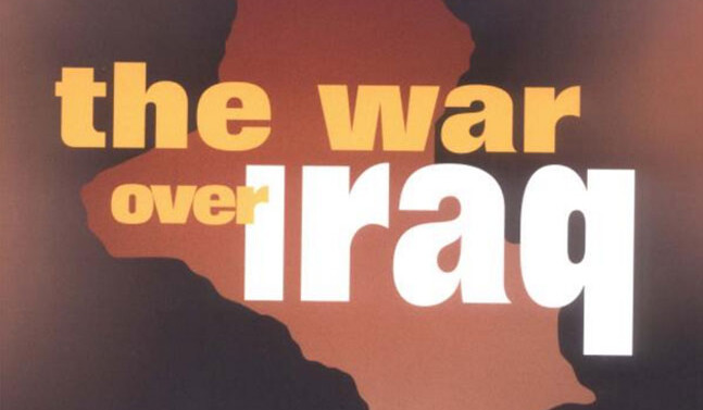Detail from book cover: "The War Over Iraq" by William Kristol and Lawrence Kaplan